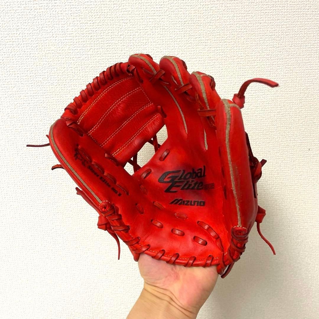 118 ミズノ グローバルエリート 極美品 即戦力 軟式少年 内野手用グローブ