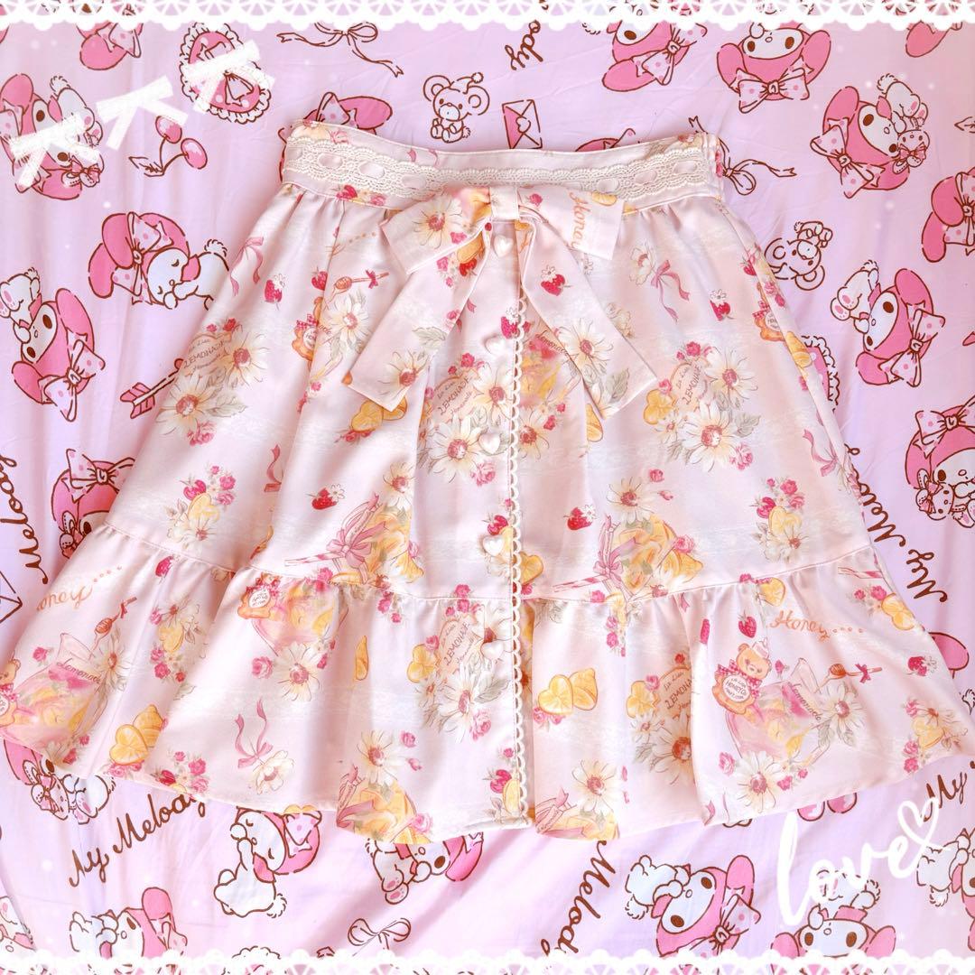 LIZLISA(リズリサ)ハートレモネードスカートのピンク - メルカリ