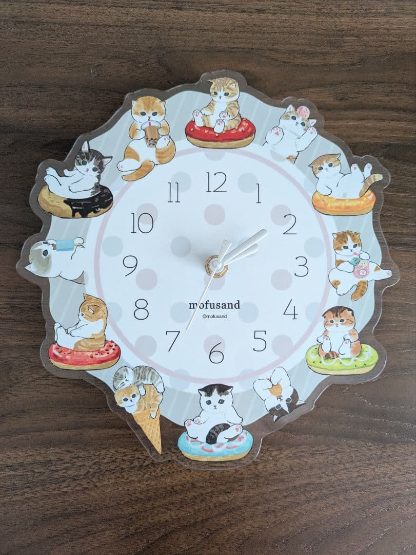 mofusand アクリル 壁掛 時計 スイーツ モフサンド
