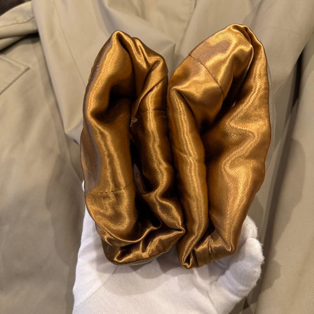 美品‼️バーバリー　ステンカラーコート ノバチェック　ウールライナー付き 玉虫色