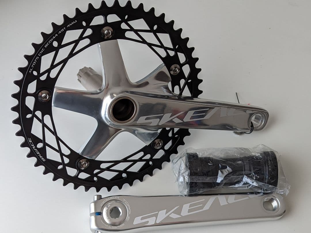 SKEACE ダイレクトクランク ホローテック2 165mmチェーンリング49t