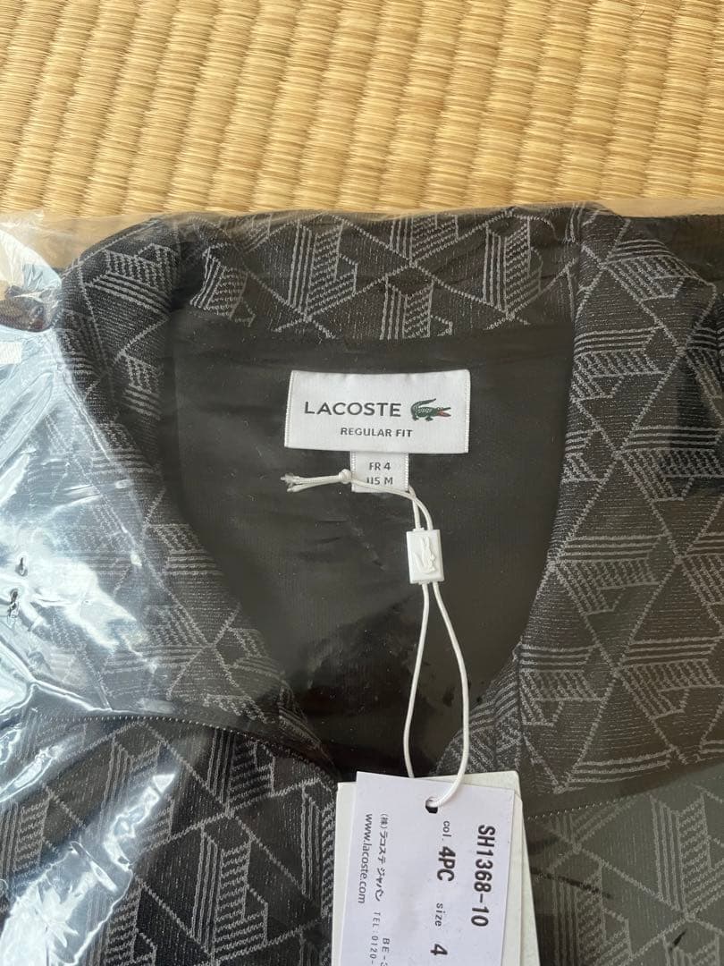 ラコステ　モノグラムジャージ　ブラック　グレー　新品未開封　Mサイズ