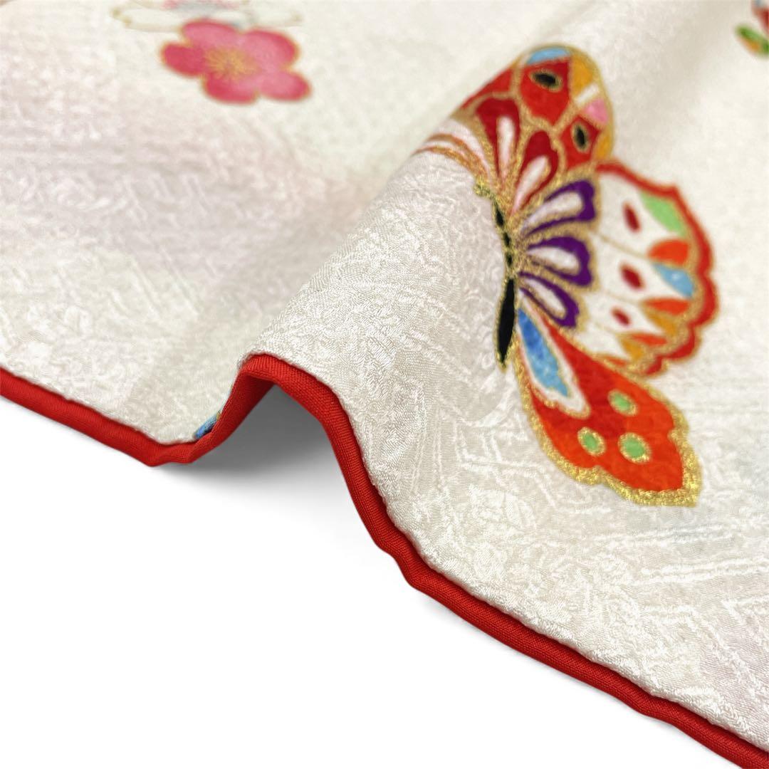 ◎mk-3293　女児　振袖　着物　ちょうちょ　　11-14