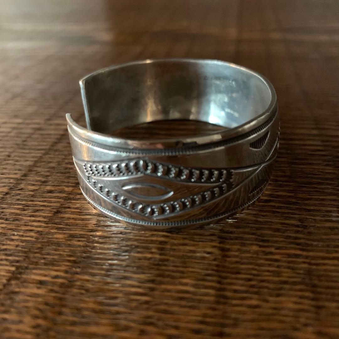 ユニセックス ナバホ族 希少ANDY CADMAN シルバー925 バングル