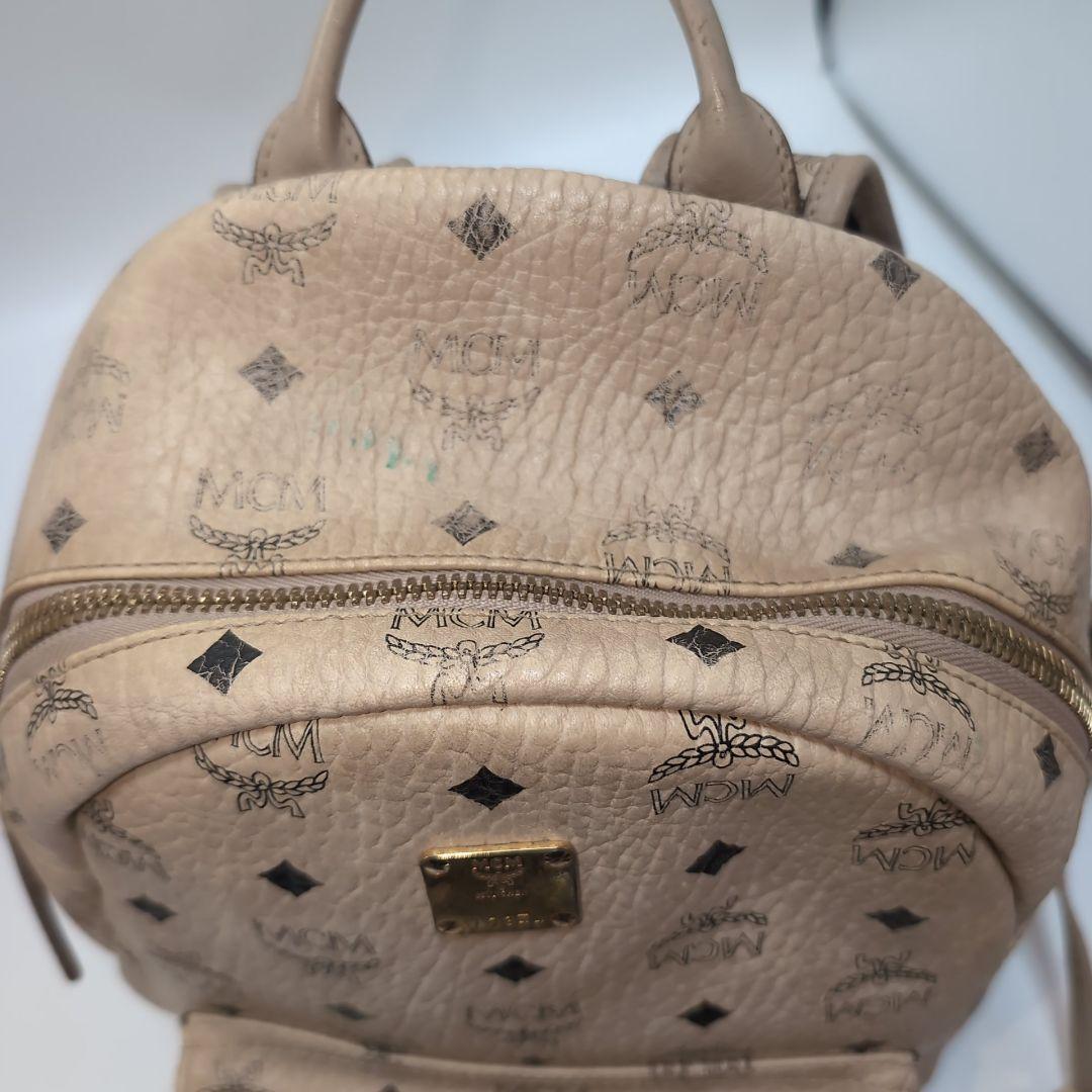 MCM エムシーエム リュック レザー ラビット ヴィセトス柄 ベージュ