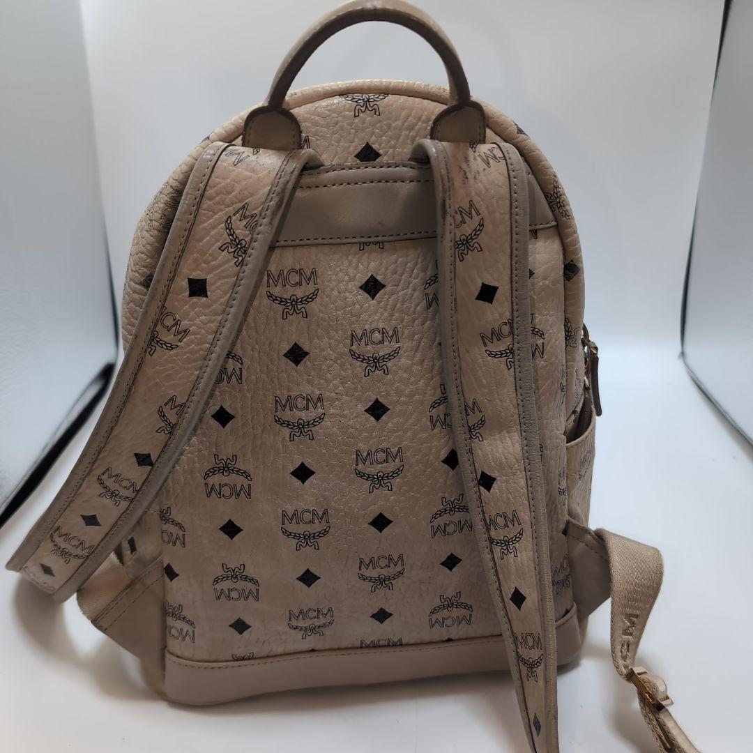 MCM エムシーエム リュック レザー ラビット ヴィセトス柄 ベージュ