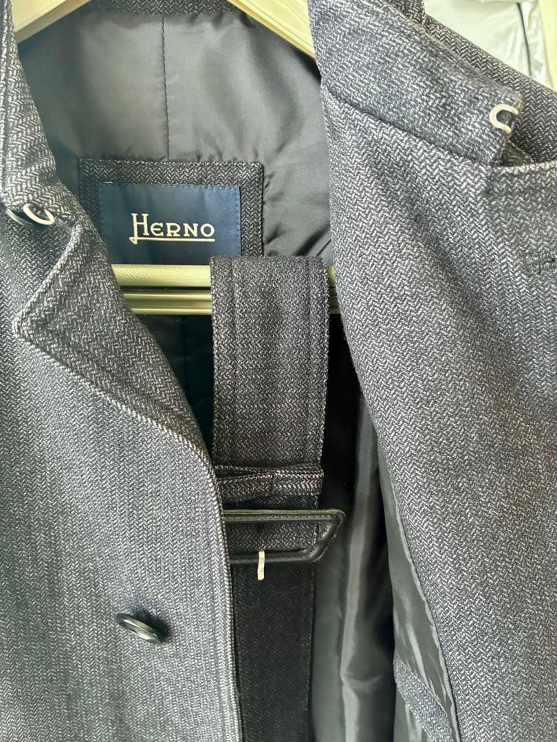 Hernoサイズ46 ステンカラーコートダークグレー
