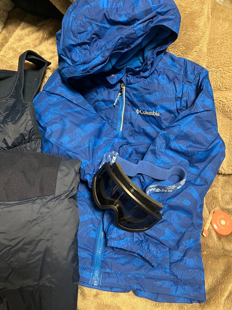 Columbia スキーウェア 子ども用 青 ゴーグル付き