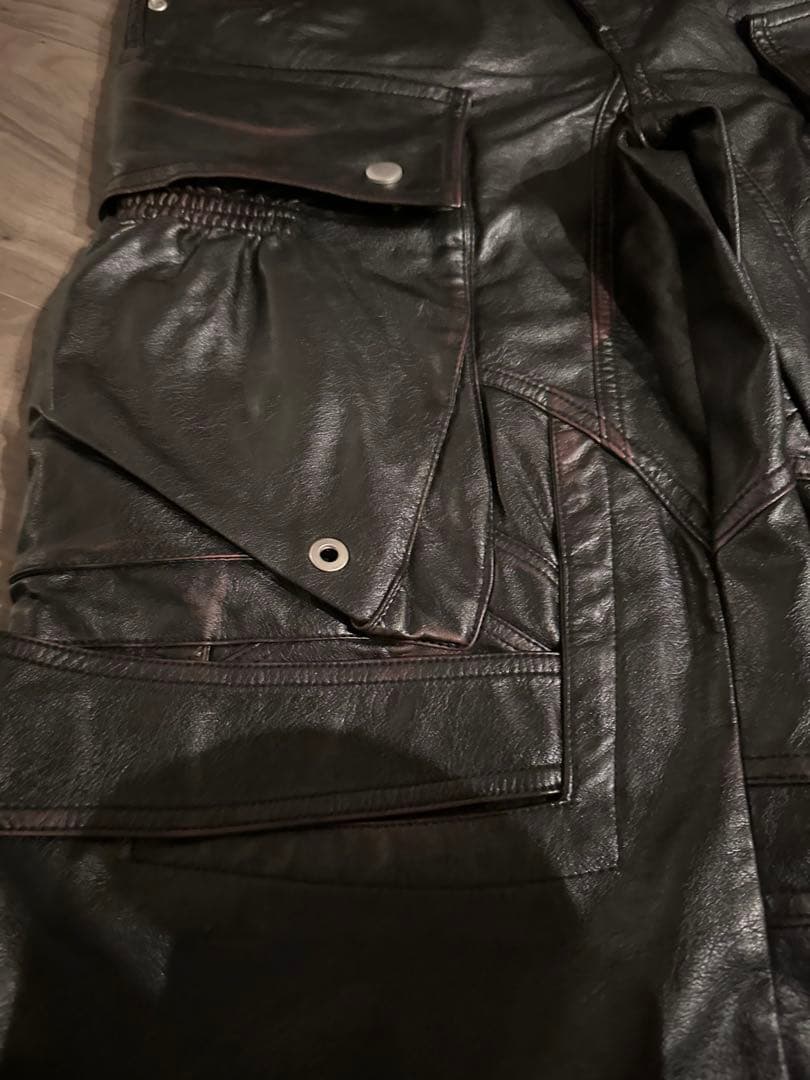 ［完売品］personsoul レザーカーゴパンツopium swag