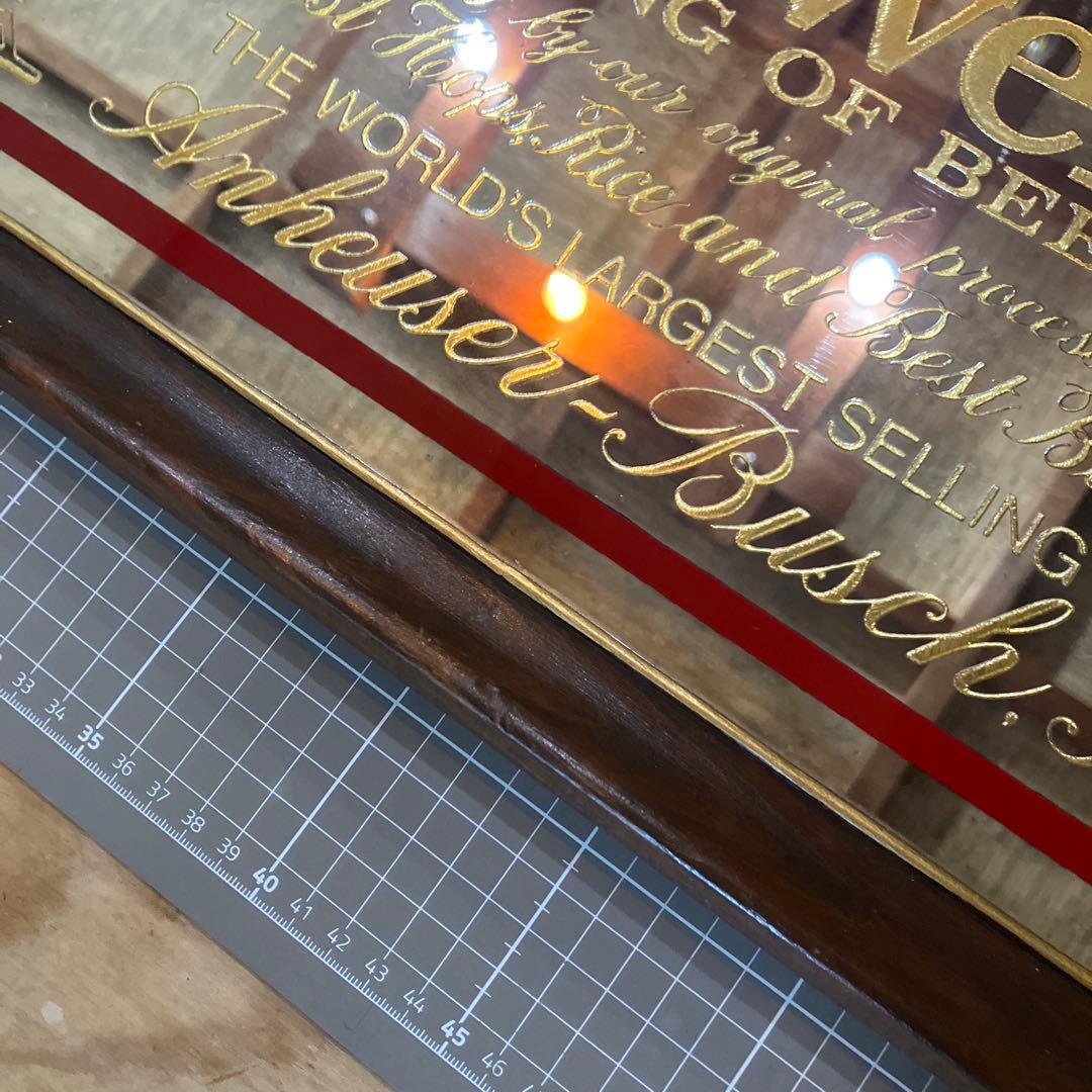 アンティーク　パブミラー　 バドワイザー Budweiser 鏡　Bar バー額