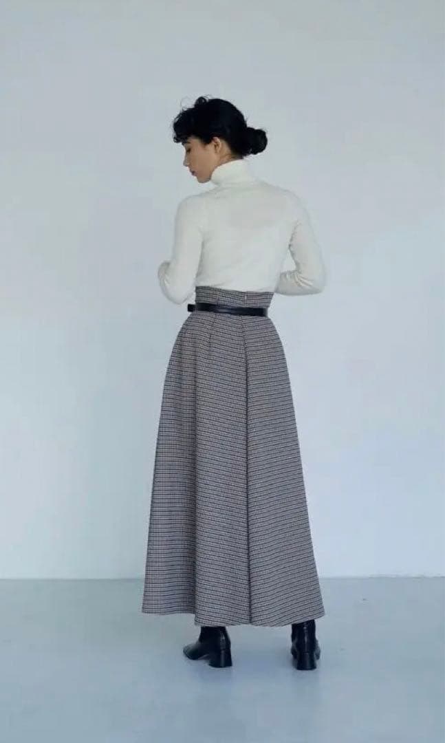 foufou/チェックフレアスカート　千鳥　Sサイズ　新品未着用品　即購入◎