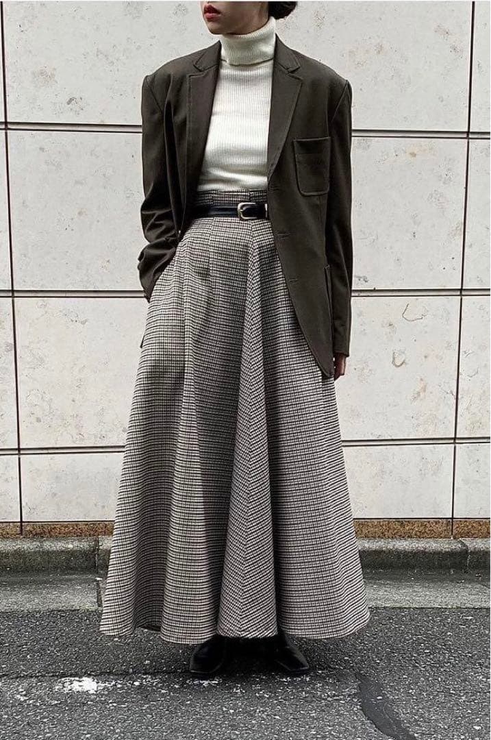 foufou/チェックフレアスカート　千鳥　Sサイズ　新品未着用品　即購入◎