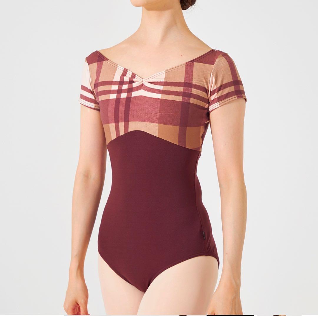 【チャコット】チェック柄レオタード　Mサイズ