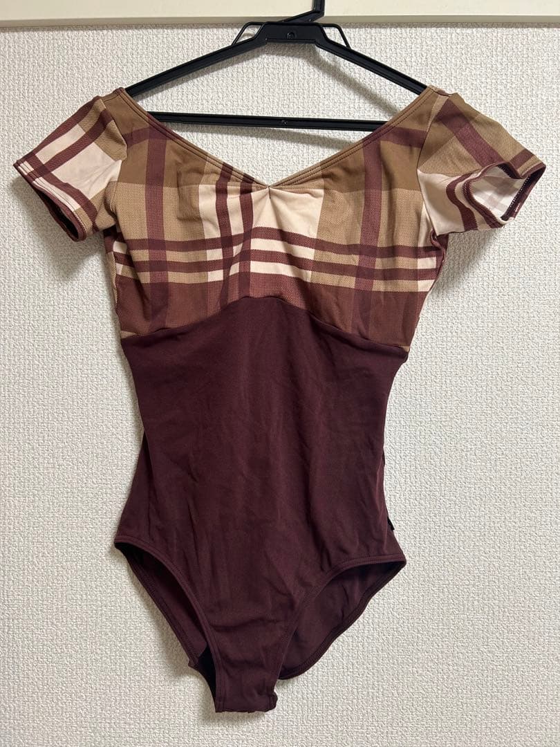 【チャコット】チェック柄レオタード　Mサイズ
