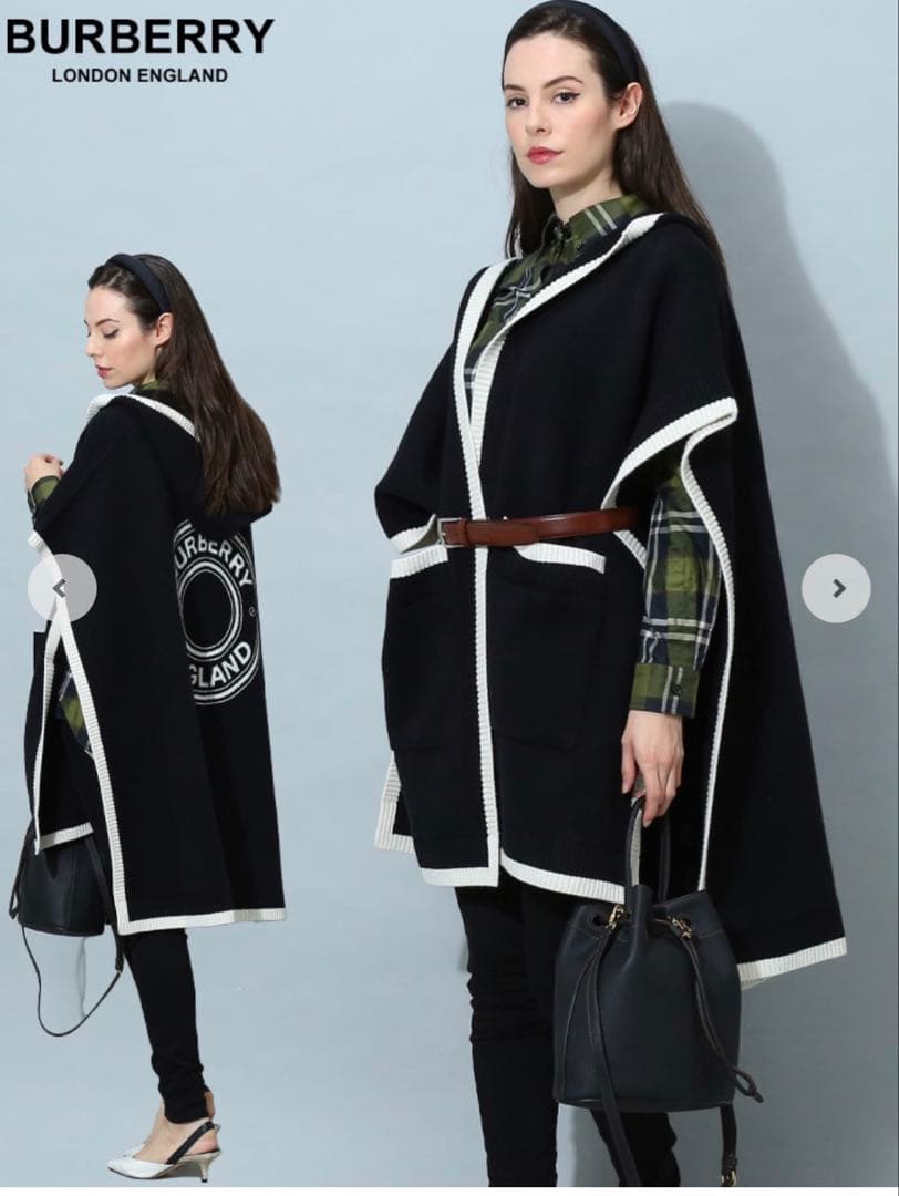 Burberry ポンチョ　ケープ　コート