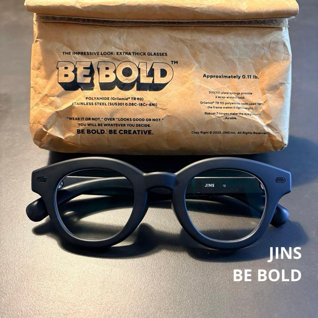 新品完売品】JINS BE BOLD マットブラック 極太 ボストン - メルカリ