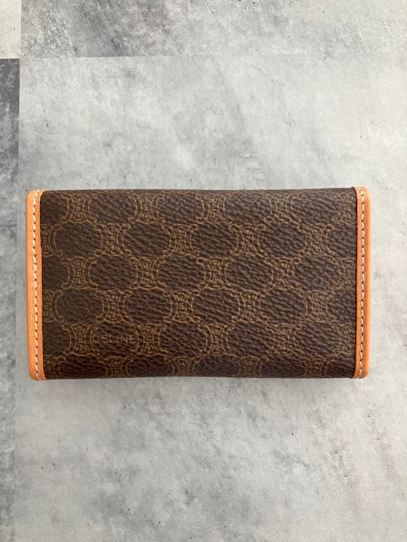 【箱付】CELINE マカダム柄 キーケース