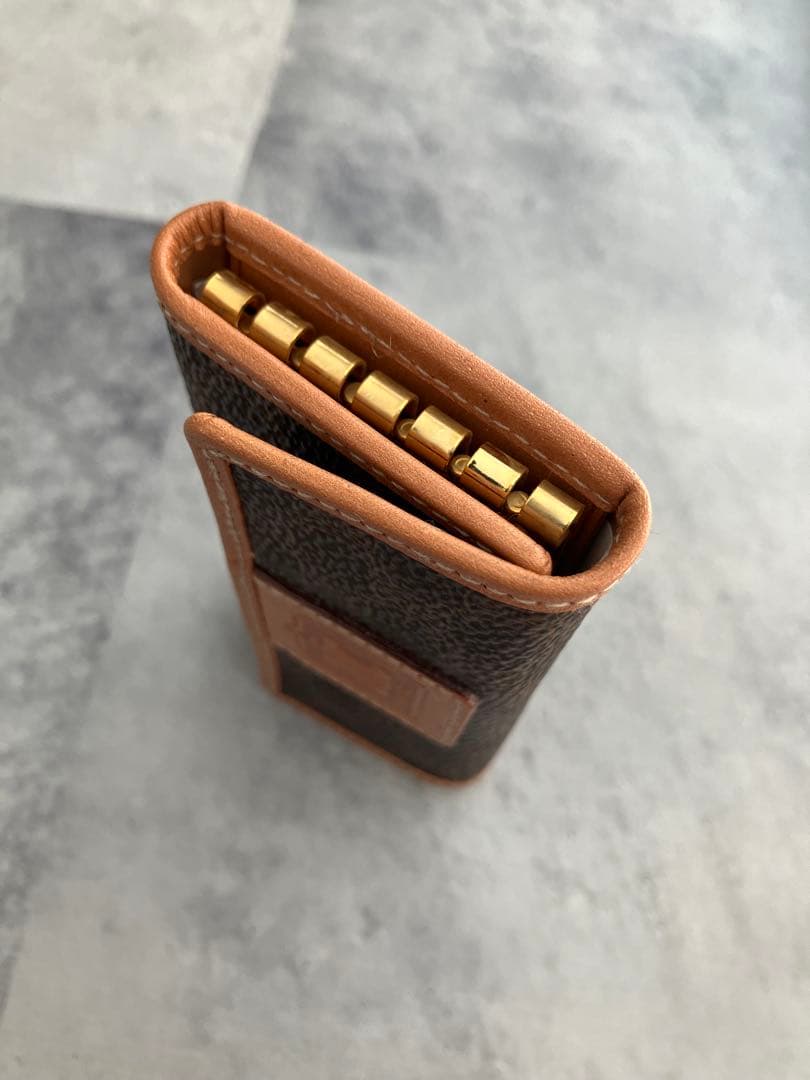 【箱付】CELINE マカダム柄 キーケース