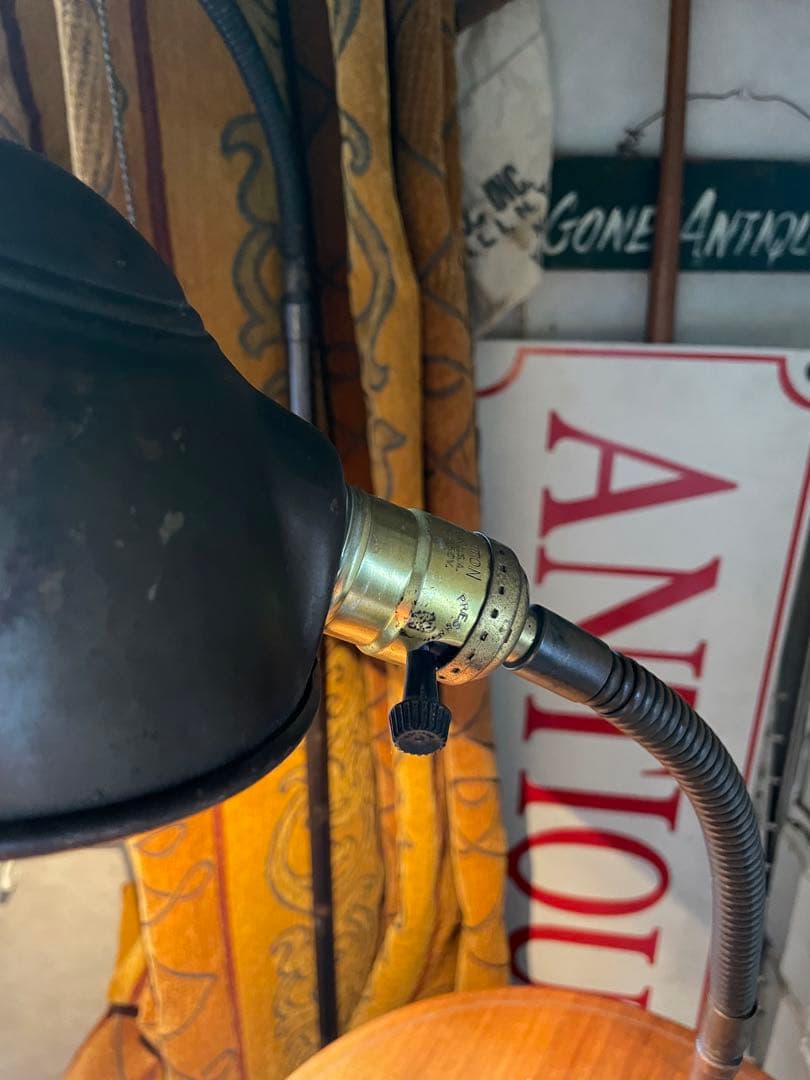 アンティーク　真鍮　グースネック　ランプ　デスク　テーブル　レア　アメリカ