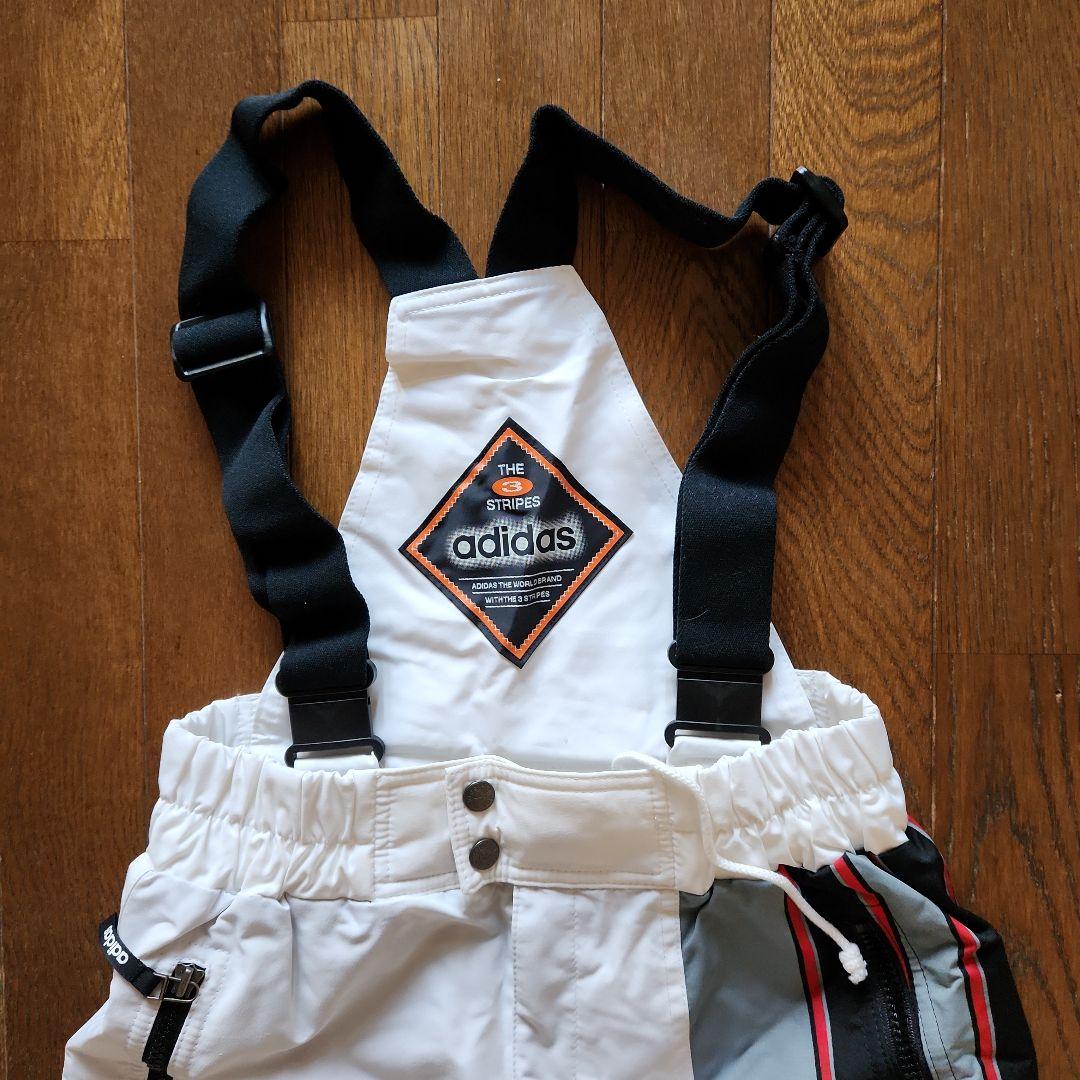 adidasアディダス　スノーボード　スキーウェア上下セットS白×黒×赤×グレー