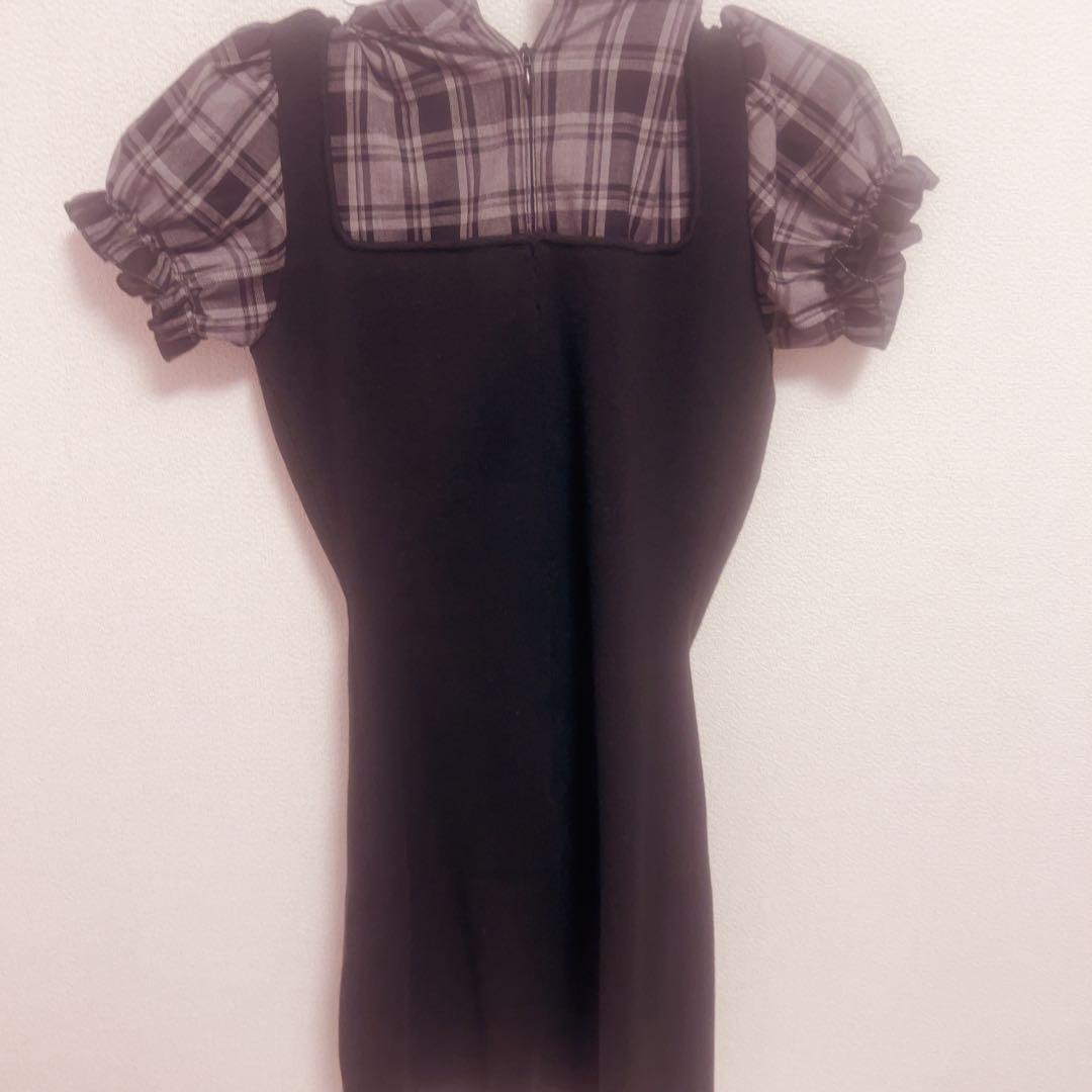 Darich ダーリッチ レイヤードライクボウタイニットミニワンピース