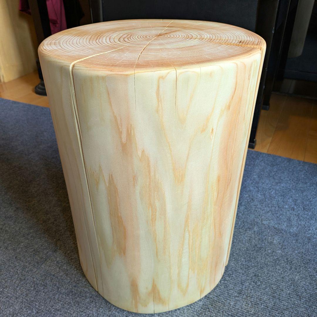 檜　切り株　丸太　椅子　スツール　 高さ約40.5㎝