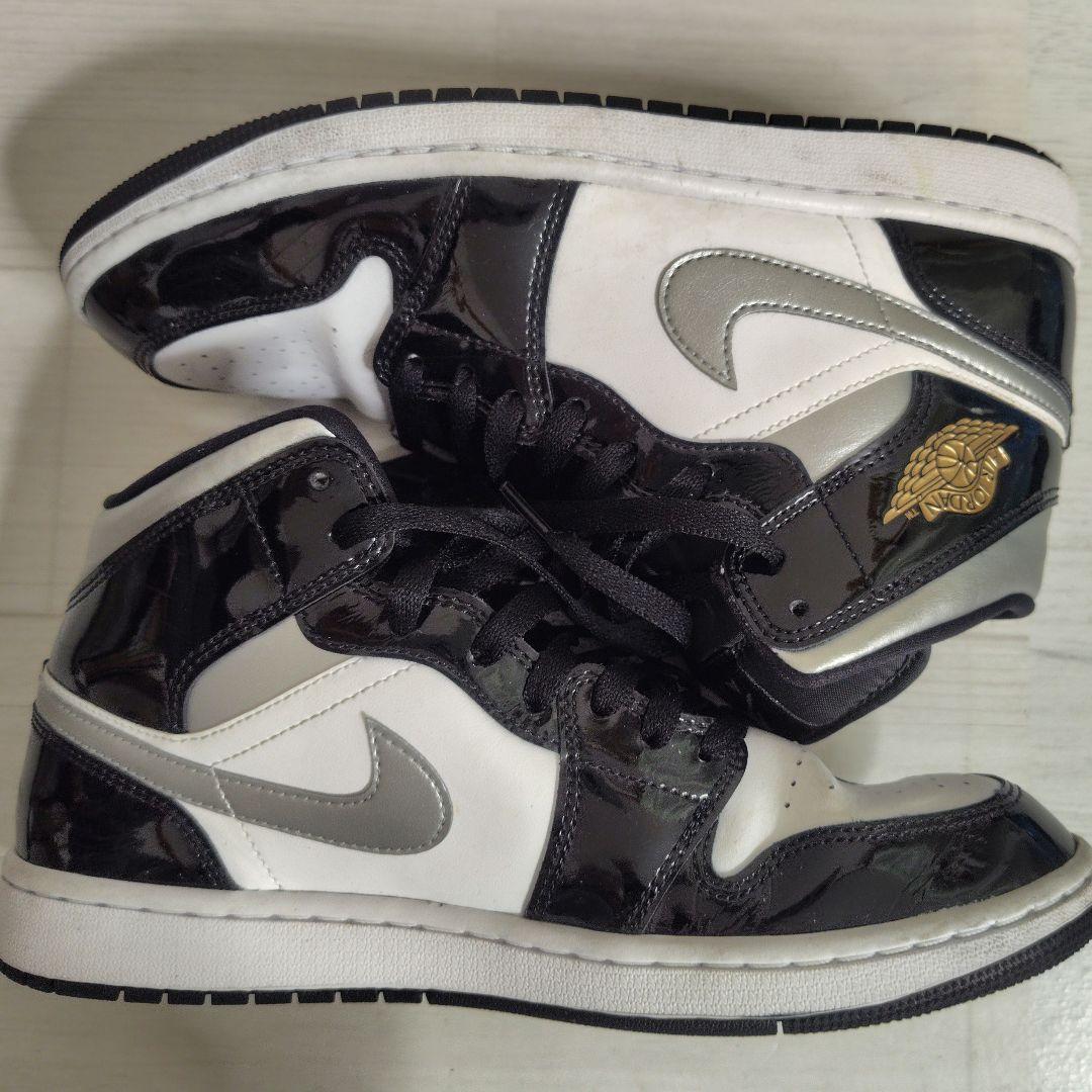 エアジョーダン1 MID SE 27.5cm パテント メンズスニーカー 箱有