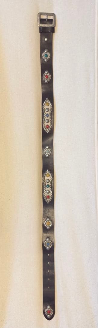 超レア‼️⭐️ウルフズヘッド⭐️マルチカラーストーン⭐️シルバースタッズベルト