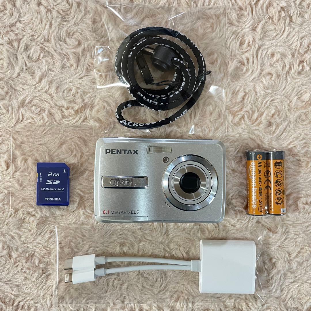 動作確認済✨PENTAX Optio E40✨スマホ転送OK 単三電池♪ - メルカリ