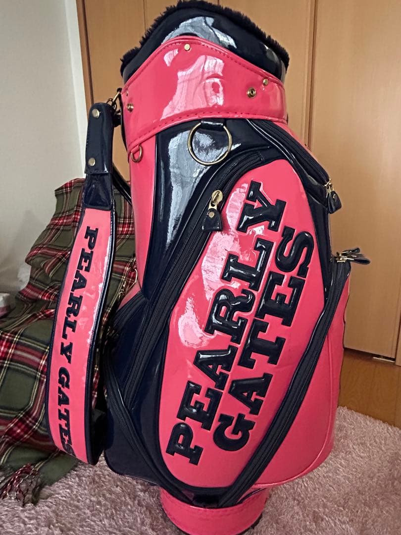 PEARLY GATES　パーリーゲイツ　キャディバッグ　ピンク＆ネイビー