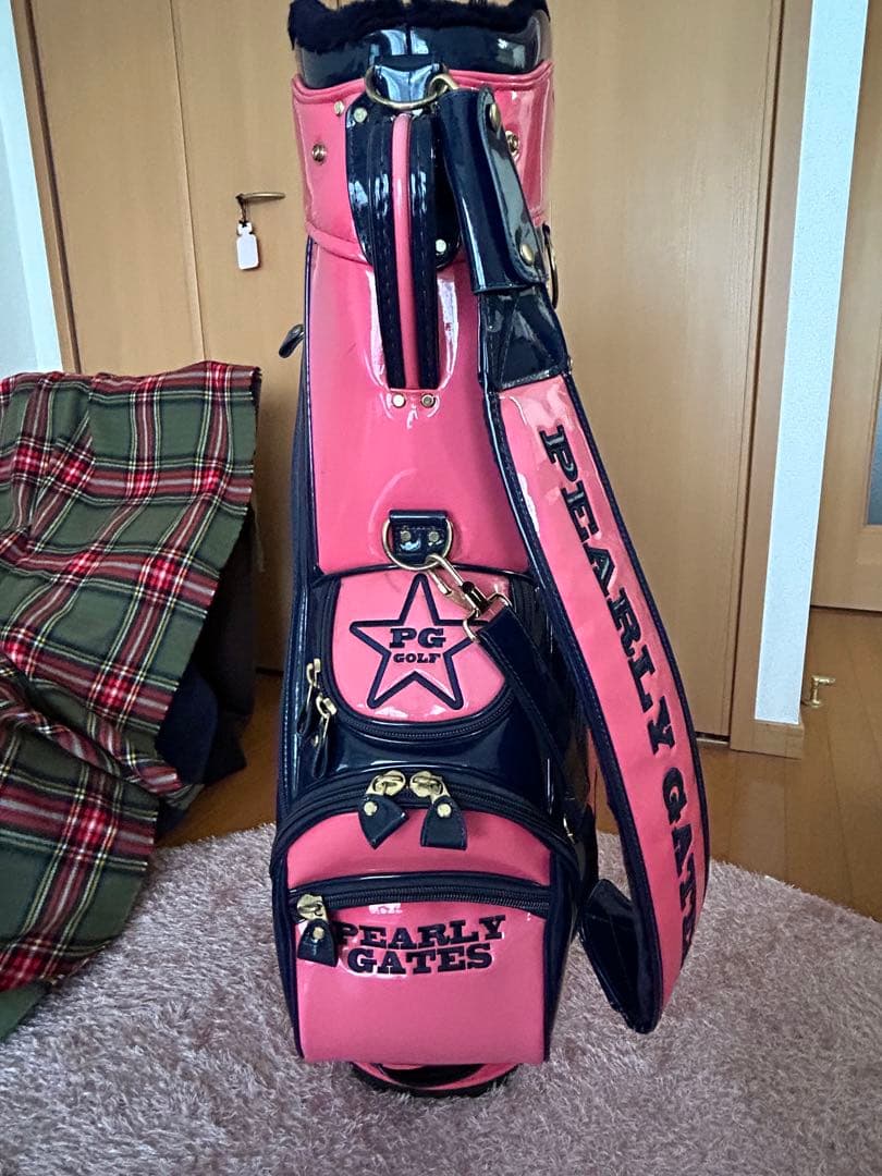 PEARLY GATES　パーリーゲイツ　キャディバッグ　ピンク＆ネイビー