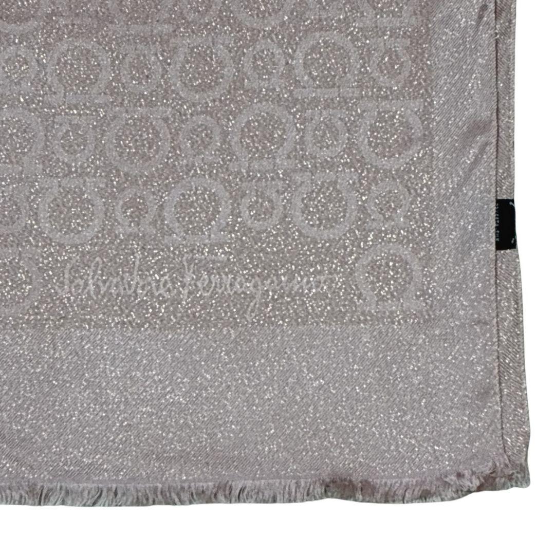 美品✨サルヴァトーレフェラガモ 大判ストール ショール ガンチーニ ラメ