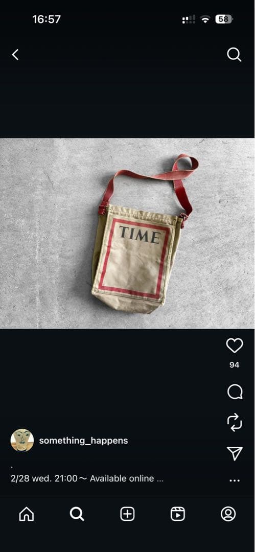 80s magazine bag TIME マガジンバッグ　ニュースペーパー