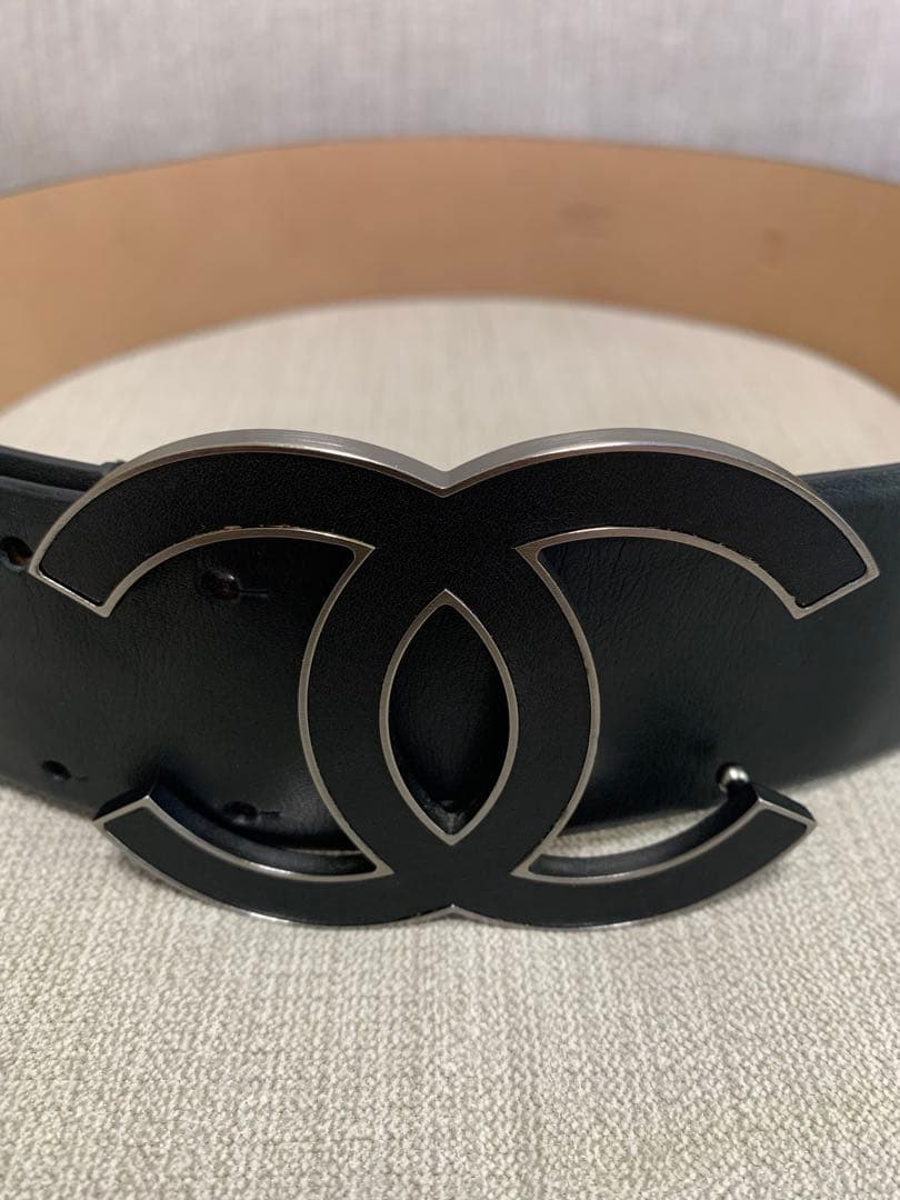 シャネル CHANEL ベルト レザー ココマーク Bigココマーク レア物