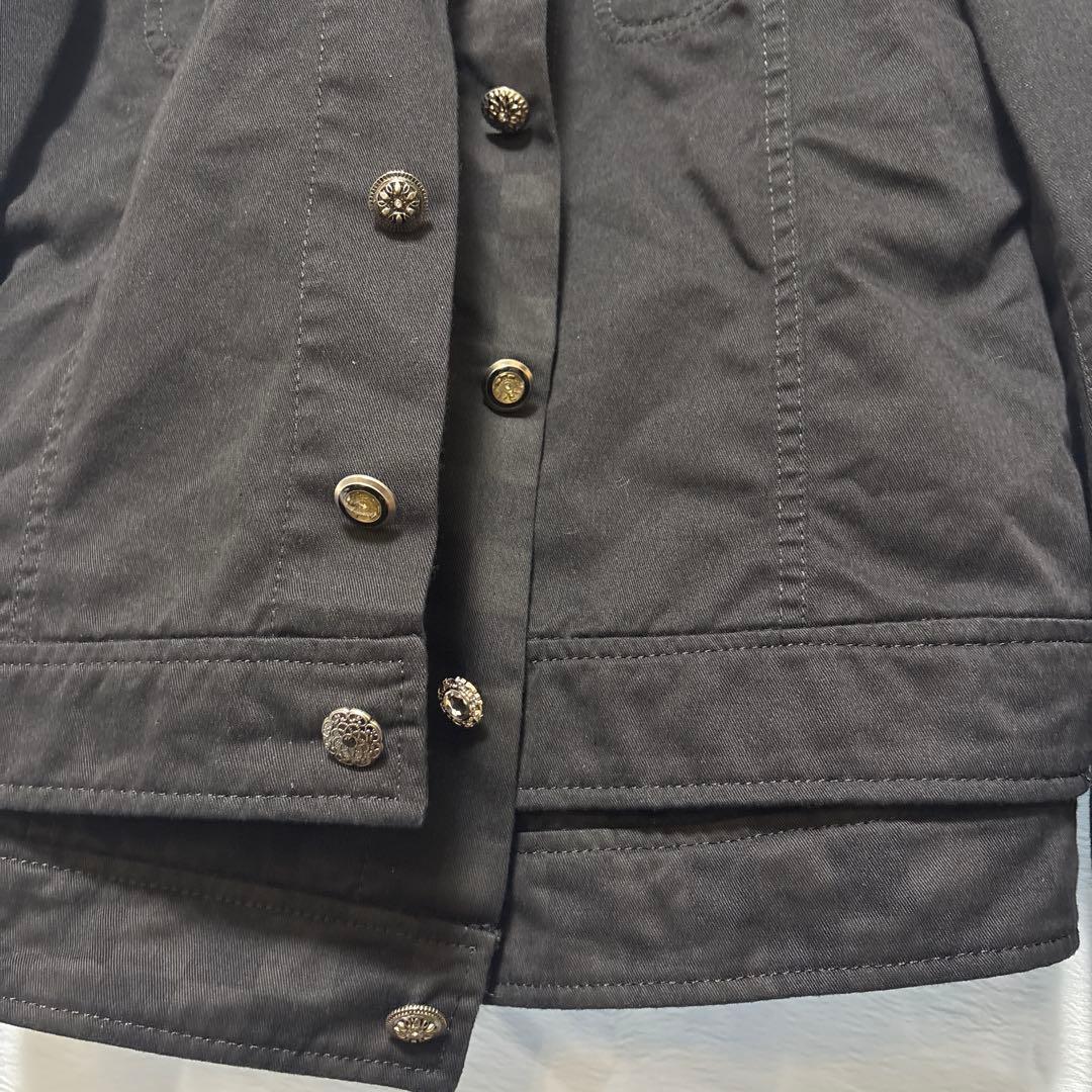 ブラックコムデギャルソン 黒のデニムレイヤージャケット