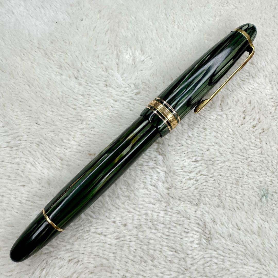 希少☆ モンブラン　マスターピース　万年筆　セルロイド　グリーン　144