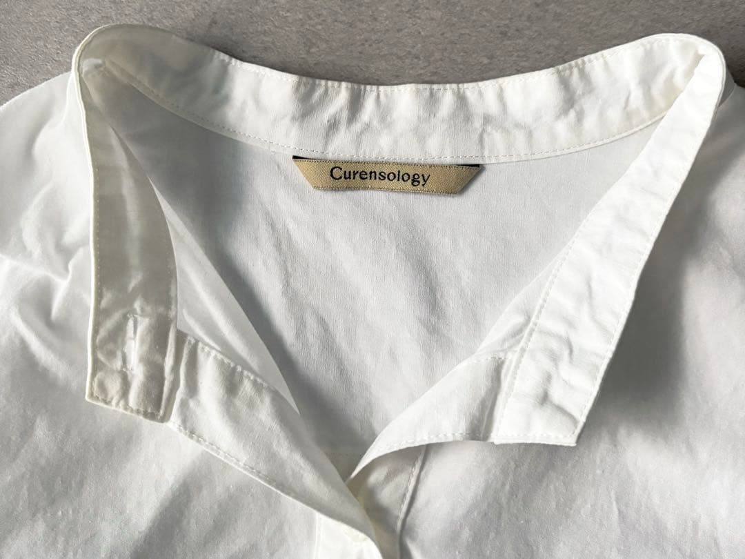 通年 美品 Curensology カレンソロジー ボリュームシャツワンピース