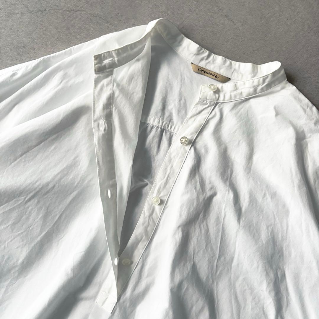 通年 美品 Curensology カレンソロジー ボリュームシャツワンピース