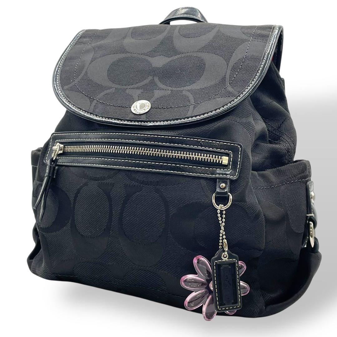 バッグ Coach Poppy Signature Backpack