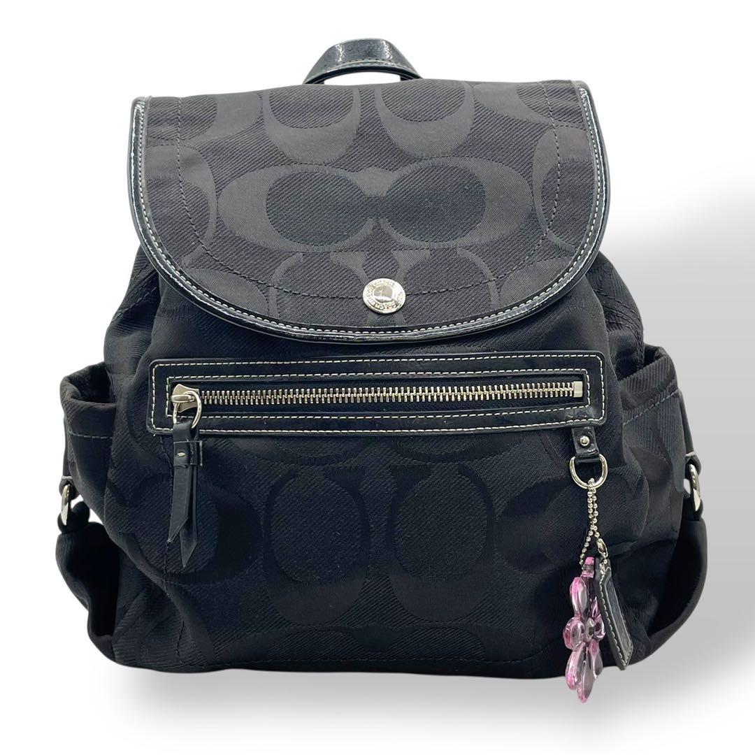 バッグ Coach Poppy Signature Backpack
