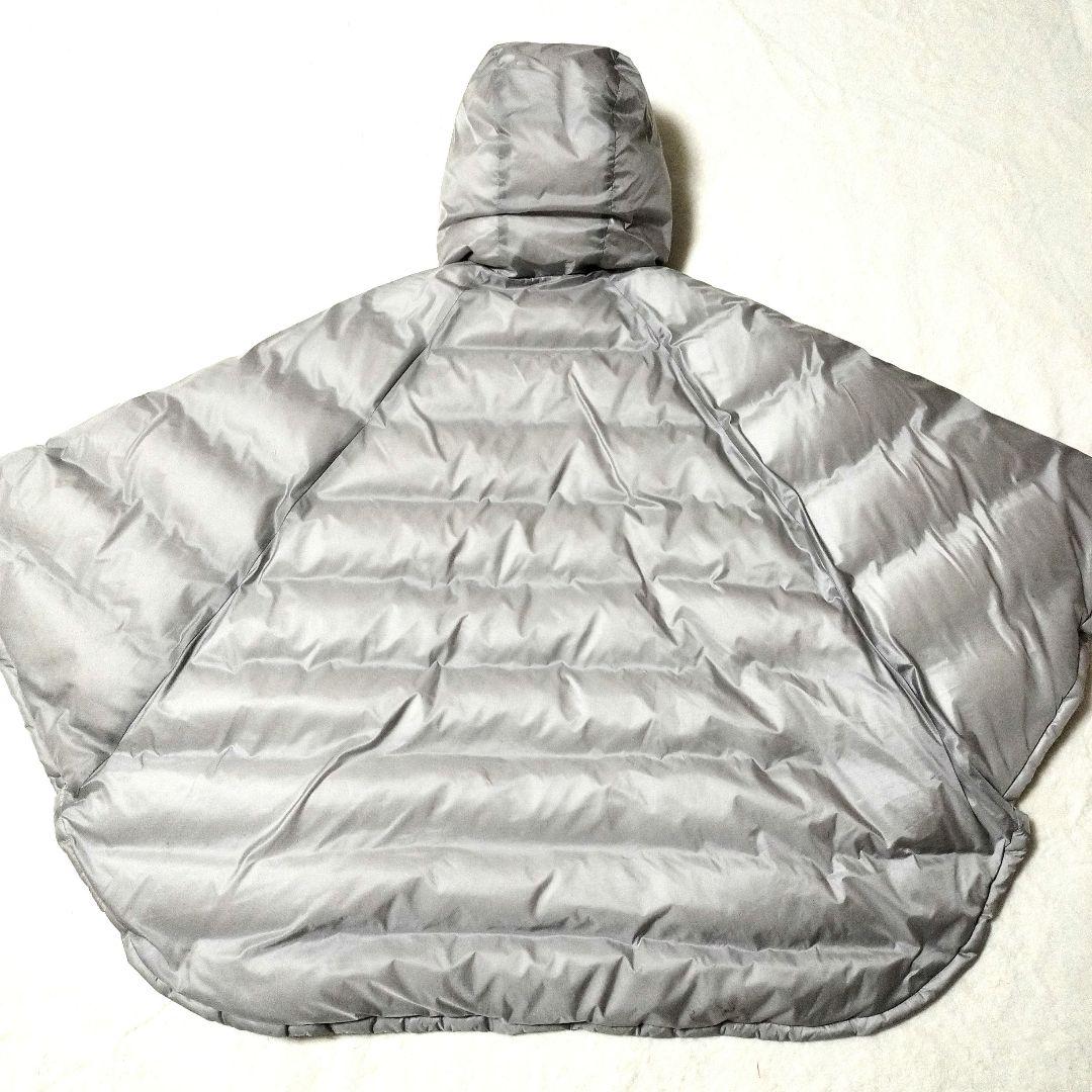 希少】Marmot×BEAMS ダウンコート ポンチョ 男女◯ シルバーグレー