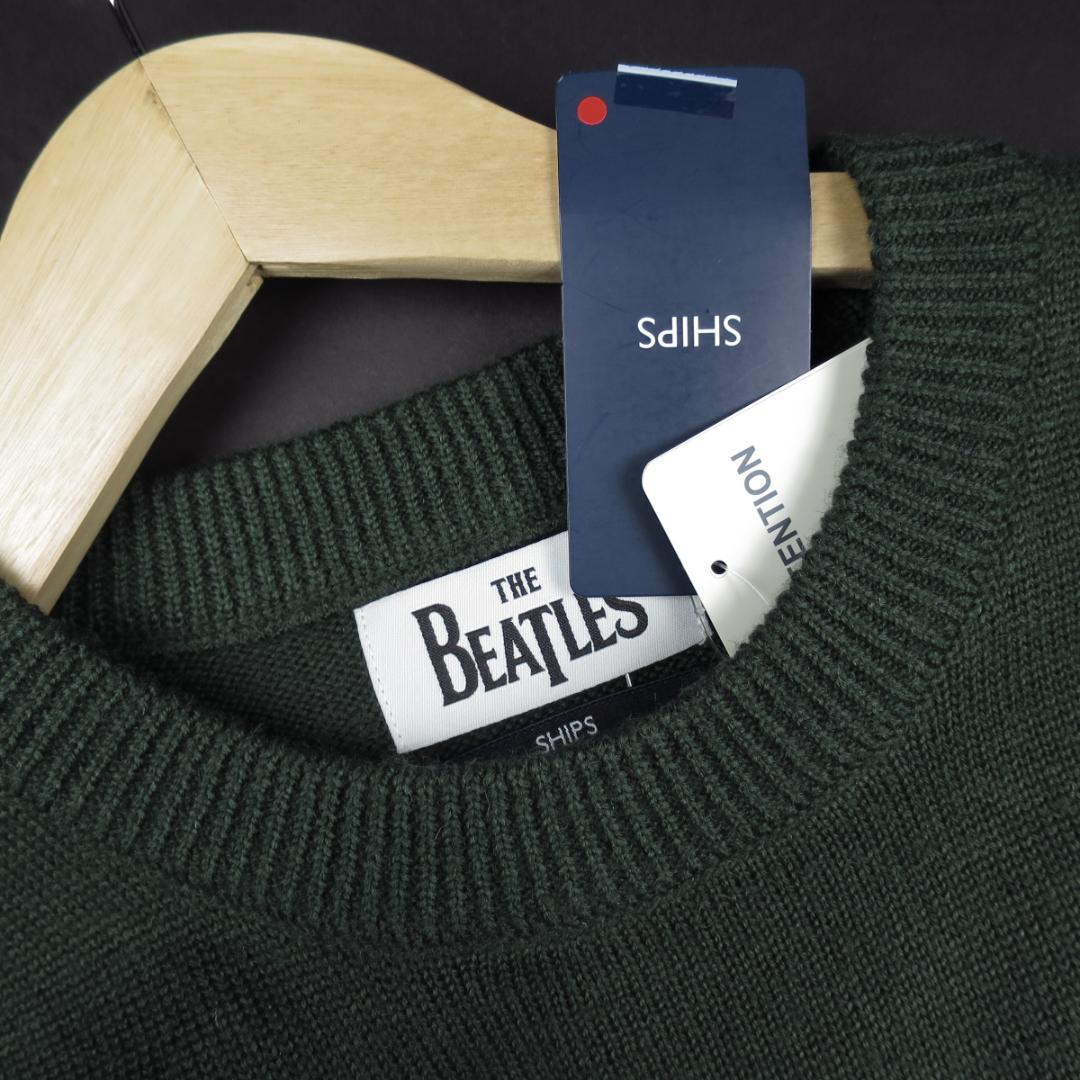 SHIPS×THE BEATLES　コラボ ニット セーター 緑　L