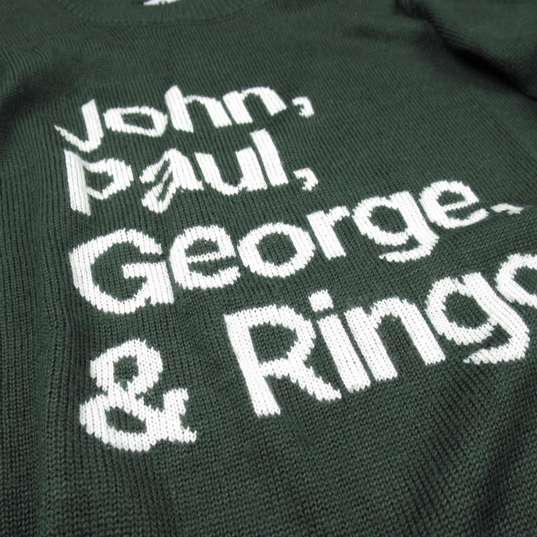 SHIPS×THE BEATLES　コラボ ニット セーター 緑　L