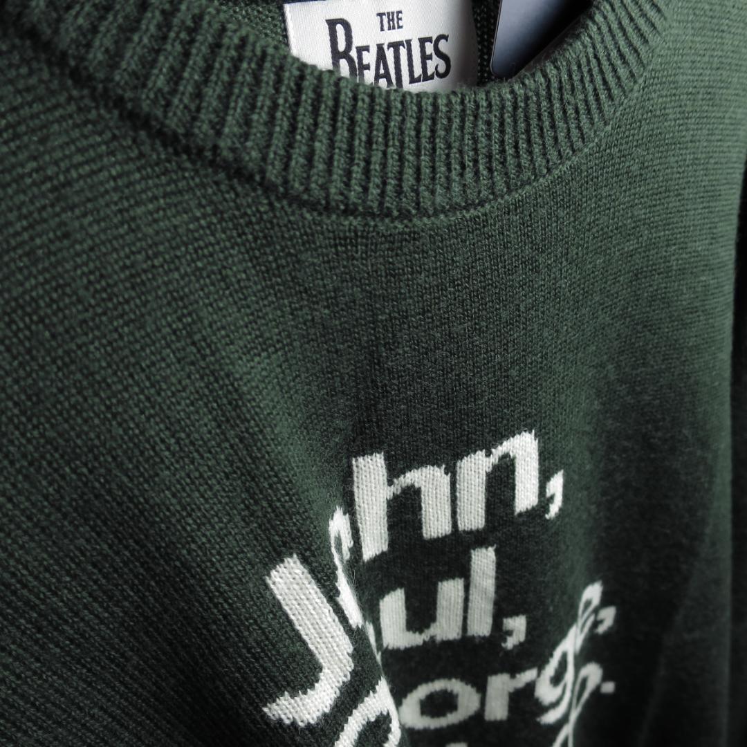SHIPS×THE BEATLES　コラボ ニット セーター 緑　L