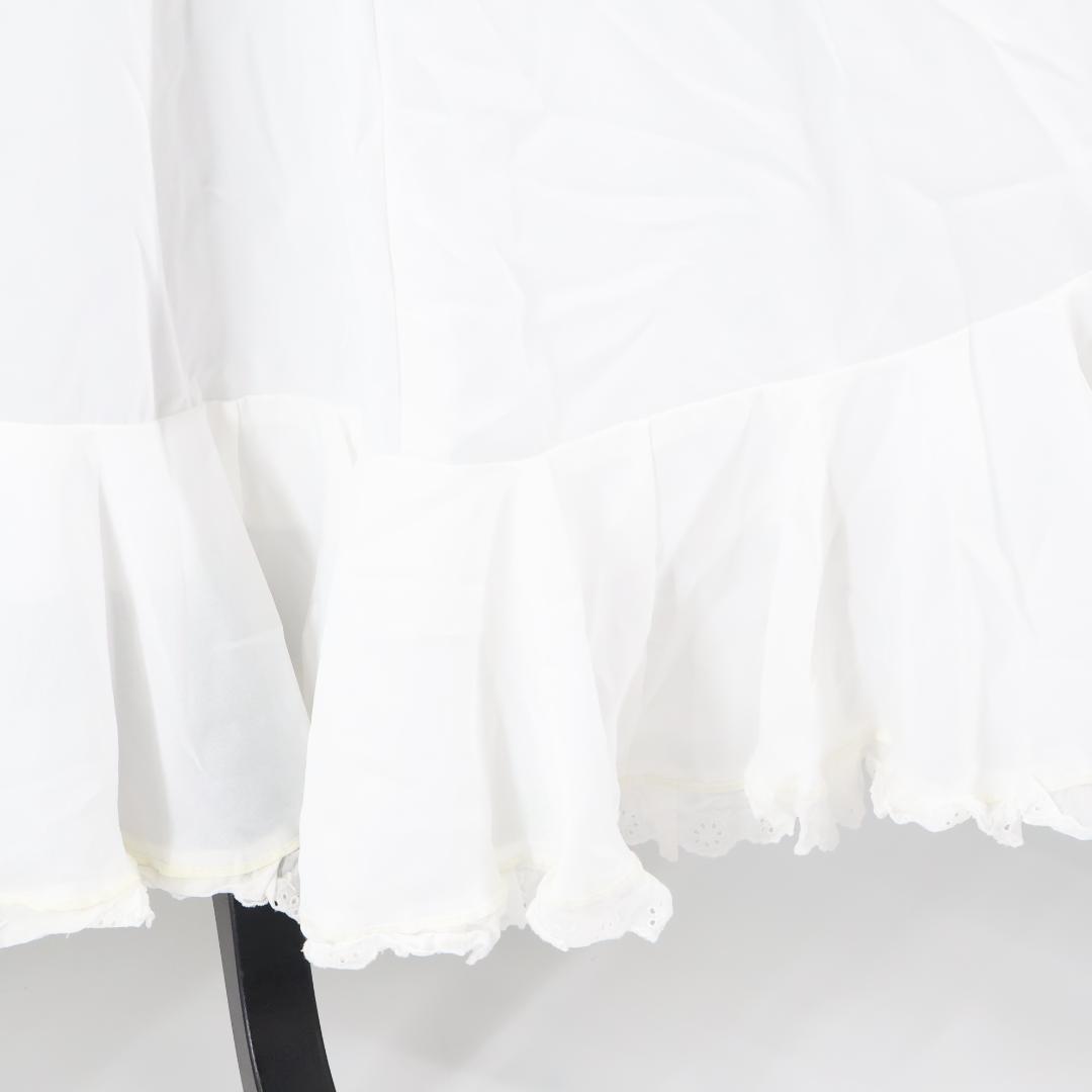 美品 フラメンコ衣装】ホワイト ファルダ ペチコート スカート 白 薄い