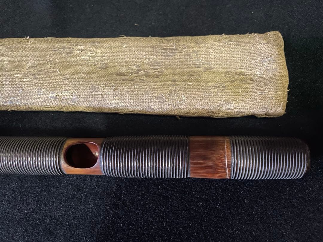 龍笛 本管 雅楽 藤巻 長さ39cm 江戸期時代物
