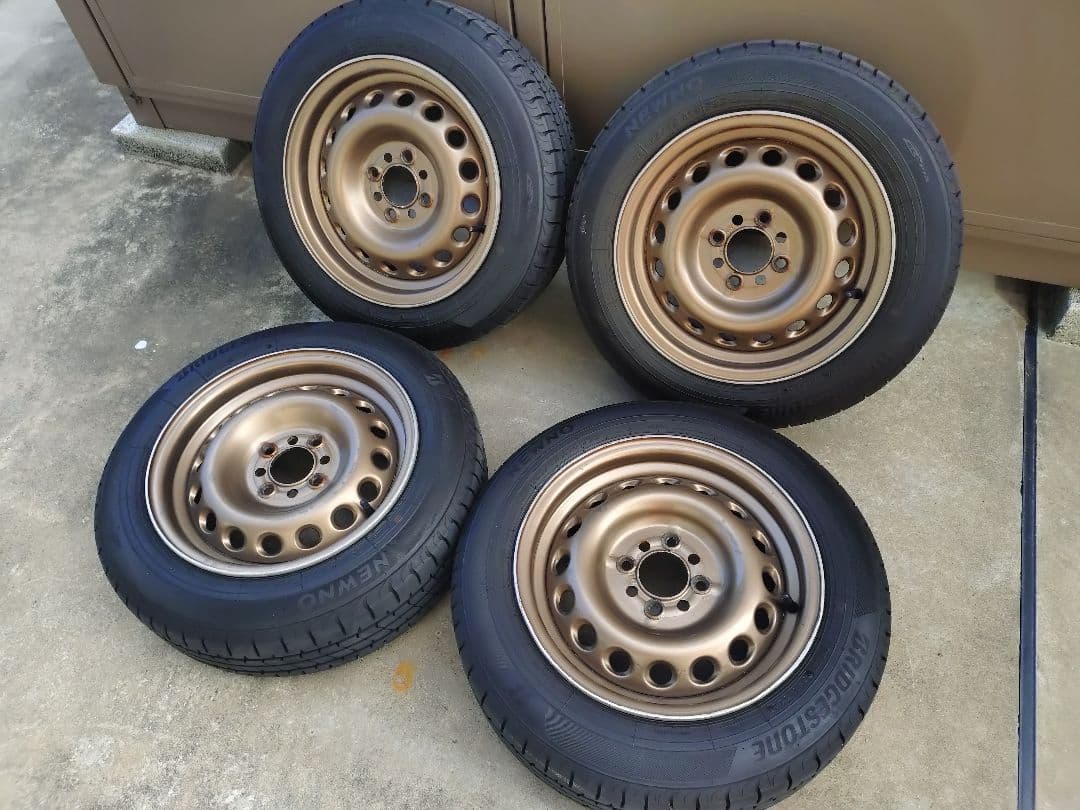 ブリヂストン スーパーラップ 6J×14 PCD100 ラパン アルト コペン