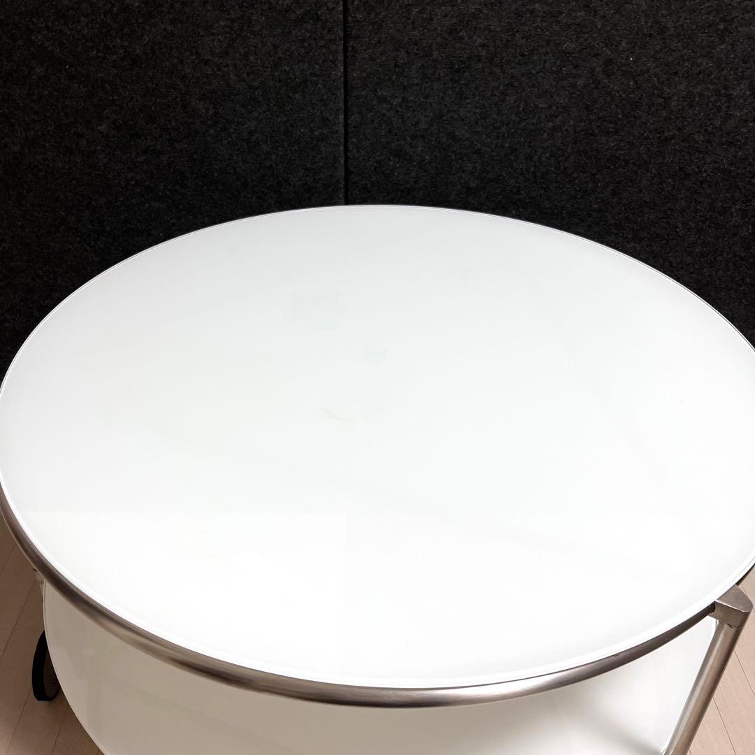 イケア STRIND ストリンド ガラステーブル 円形テーブル ローテーブル