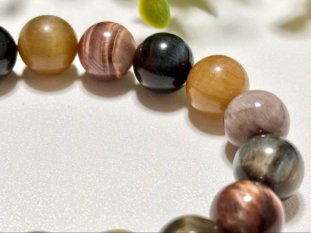 ゆたぽん様専用 究極品質 幻のパーティーカラーナチュラルタイガーアイ