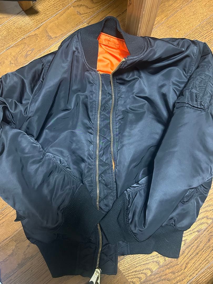 ALPHA ブラック MA-1 フライトジャケット　リバーシブル